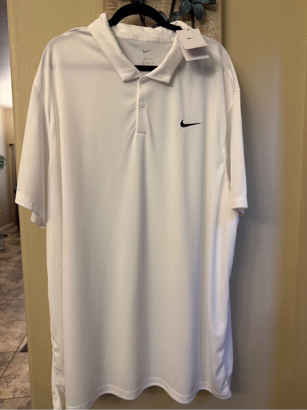 Nike Dri-Fit Short Sleeve Golf Polo Shirt - White Mens 4XL NWT